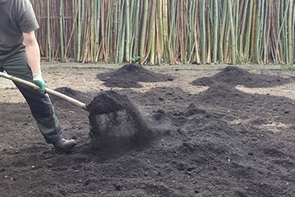 bodemverbeteraar verwerken voor gazonaanleg