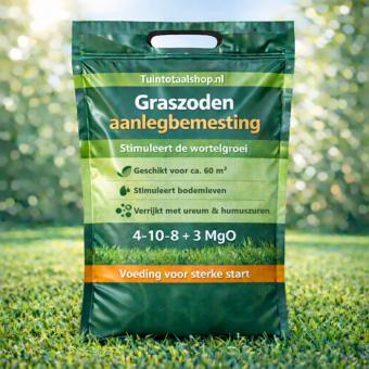 60m² Gazon startbemesting voor snelle wortelgroei en sterke grasmat