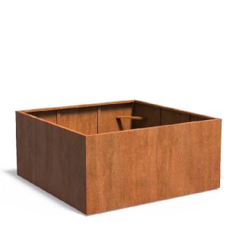 Cortenstaal plantenbak 200x200x80 cm - Carrez