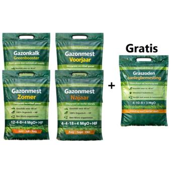 Gazonmest jaarpakket pro 40 m² + gratis aanlegbemesting