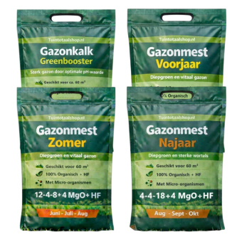 Gazonmest jaarpakket 60m2 Tuintotaalshop