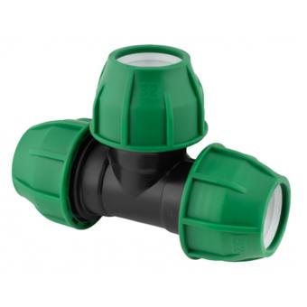 Klemkoppeling T-stuk 16-63 mm voor tyleenslang