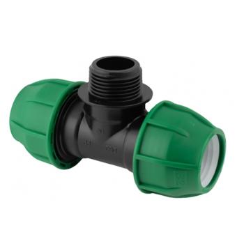 Klemkoppeling T-stuk buitendraad 16-63 mmvoor tyleenslang