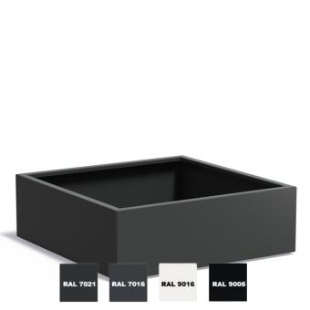 Aluminium plantenbak CARREZ 120x120cm div. hoogtes