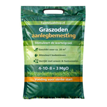 Startbemesting voor 20m² aanleg van graszoden