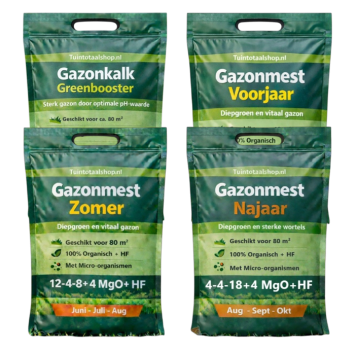 Gazonmest jaarpakket 80m2 Tuintotaalshop