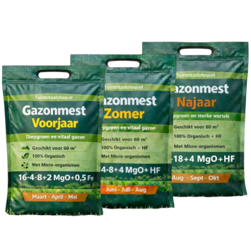Gazonmest kit basis | voorjaar - zomer - najaar 20 - 300 m²