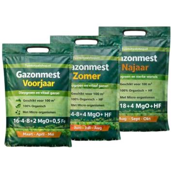 Gazonmest kit basis | voorjaar - zomer - najaar 20 - 300 m²