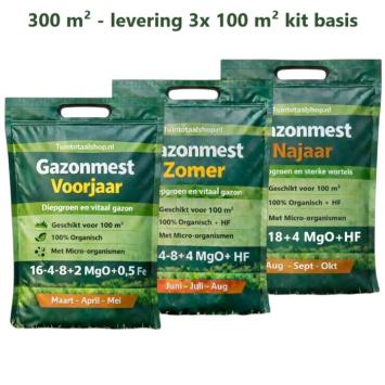 Gazonmest kit basis | voorjaar - zomer - najaar 20 - 300 m²