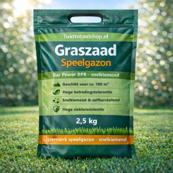 Speelgazon graszaad RPR 2,5 kg zak op gazon