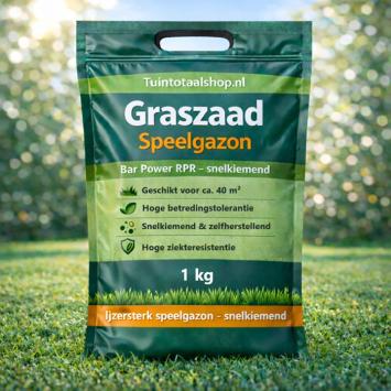 Speelgazon graszaad RPR 1 kg zak op gazon