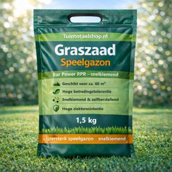 Speelgazon graszaad RPR 1,5 kg zak op gazon
